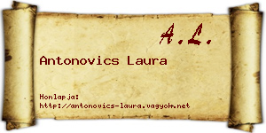 Antonovics Laura névjegykártya